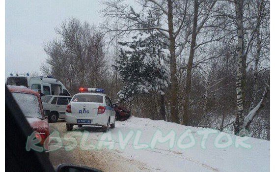 Серьезная авария перед въездом в Десногорск: пострадал мужчина и 12-летний подросток