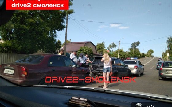 На улице Свердлова в Смоленске произошло ДТП с участием авто ДПС