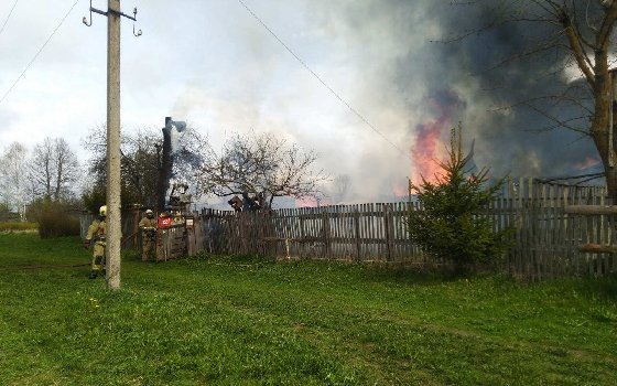 В деревне Захарино горел дачный домик 