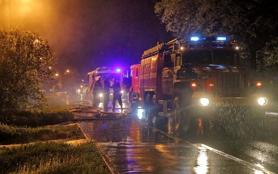 Две бани сгорели ночью в Смоленской области 